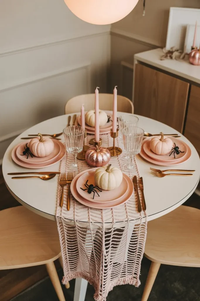 Pink Spiderweb Table