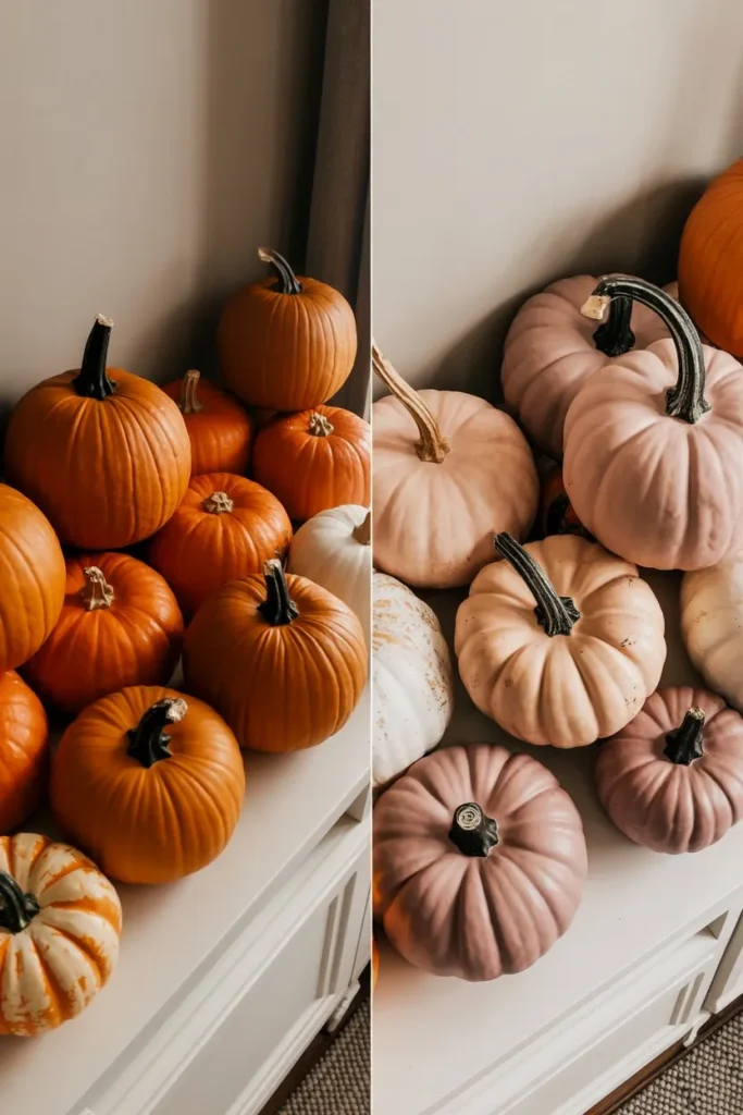 Pink vs Traditional Pumpkins