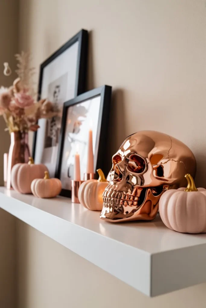 Rose Gold Skull Shelf