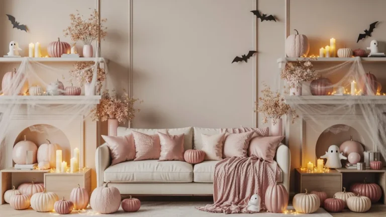 pink halloween decor