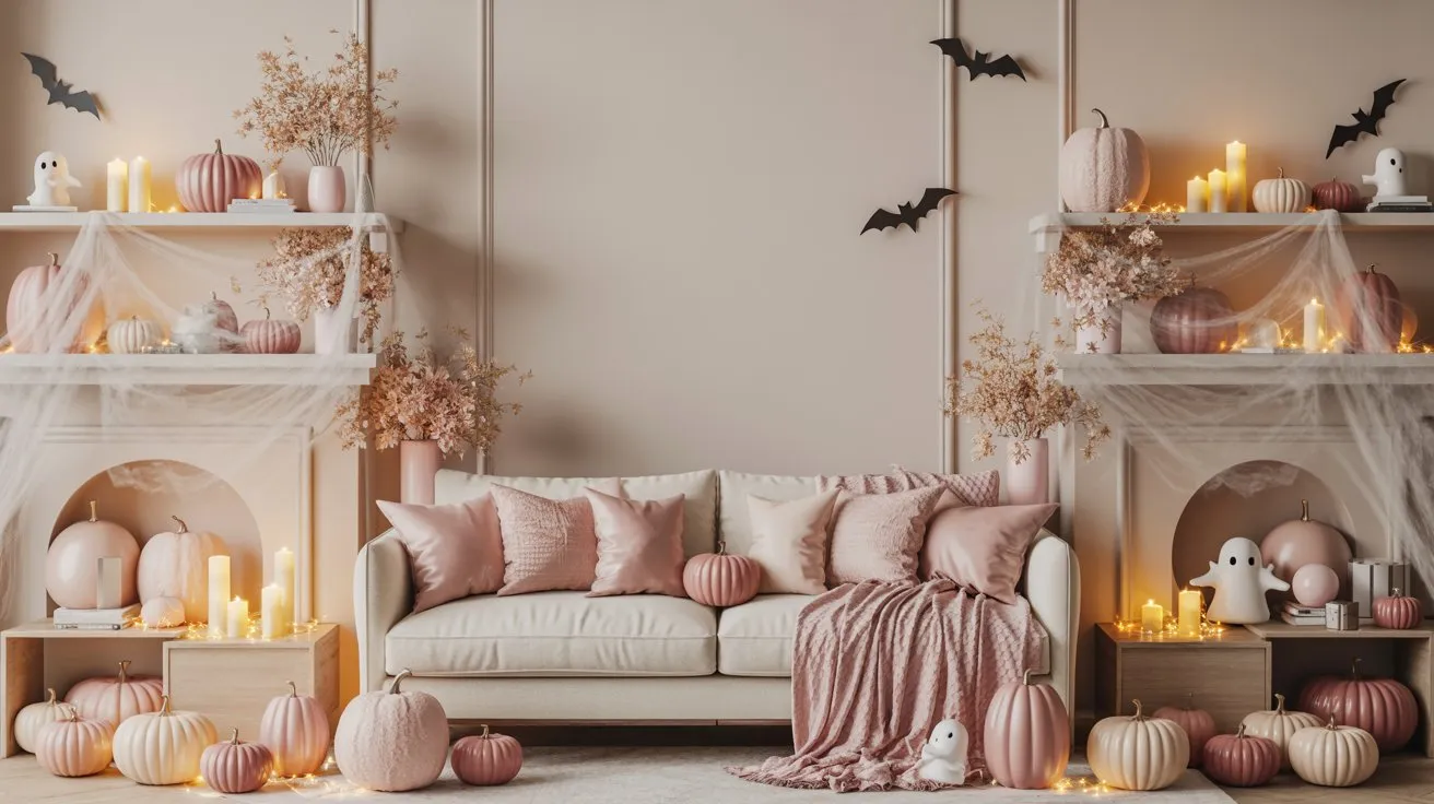 pink halloween decor