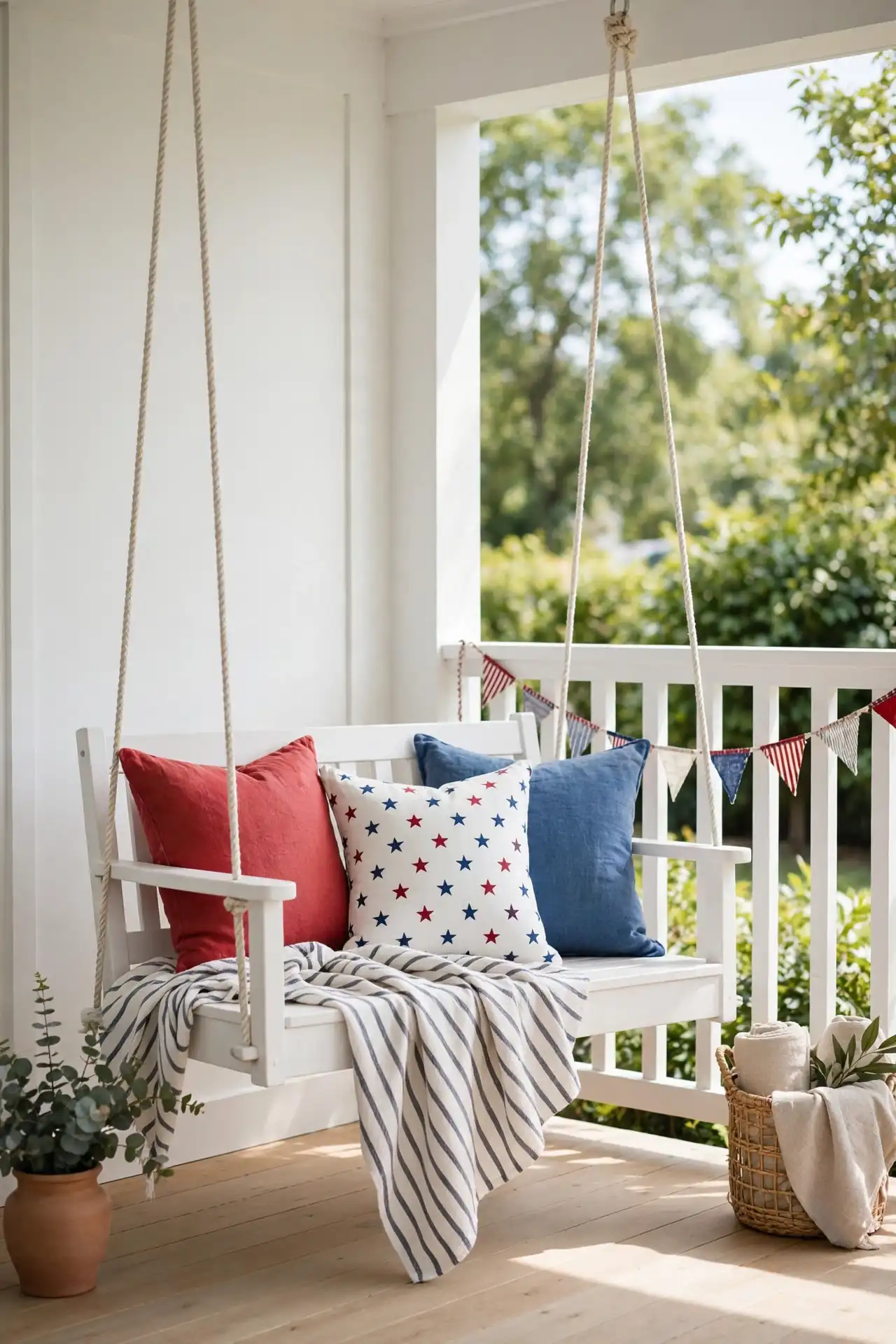Patriotic Porch Swing