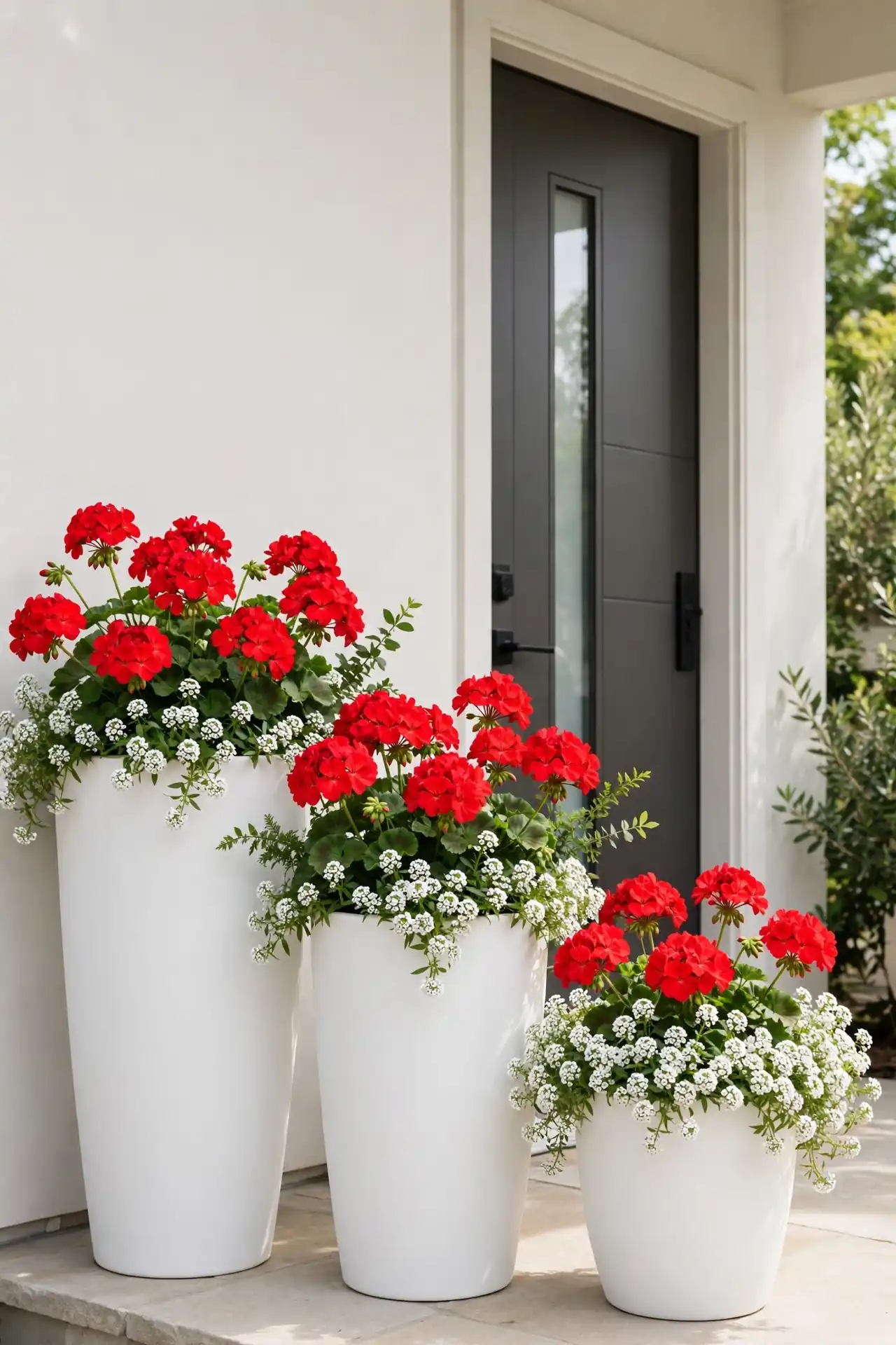 Red Bloom Planters