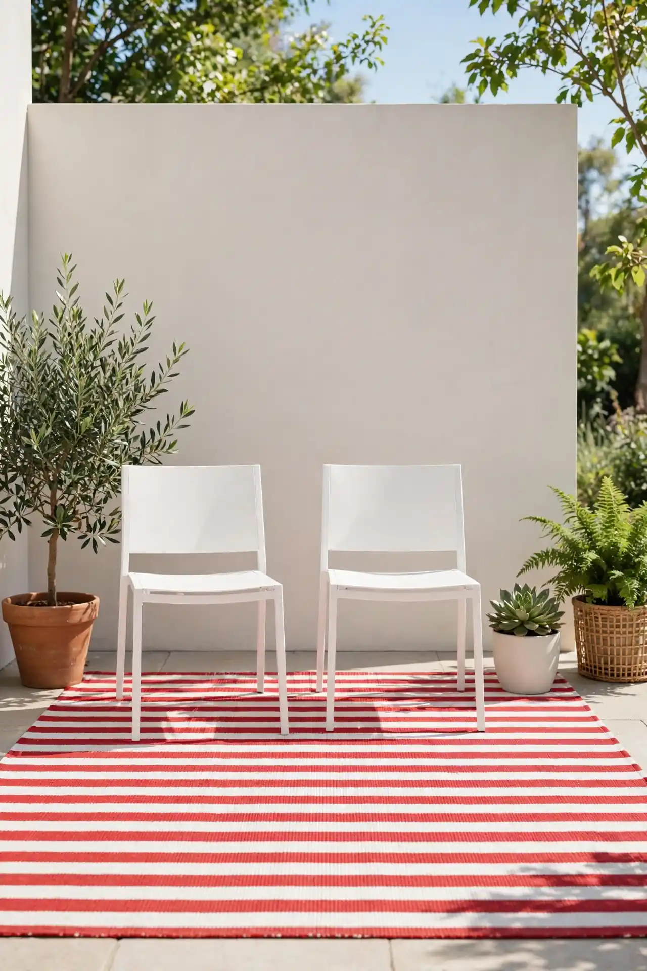 Striped Patio Rugs