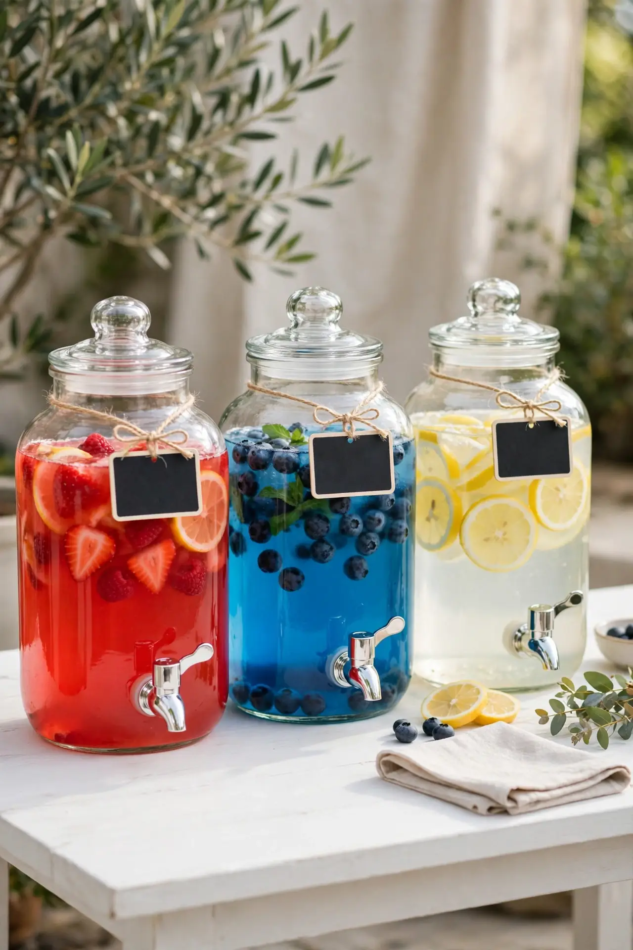 Red White Drink Dispensers