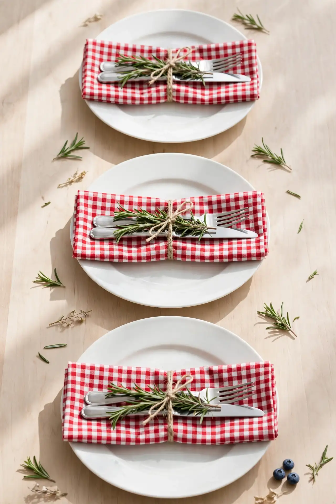 Red Check Napkins