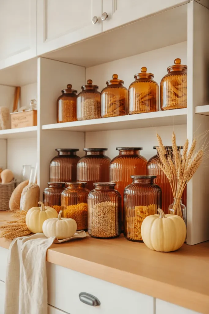 Amber Glass Jars
