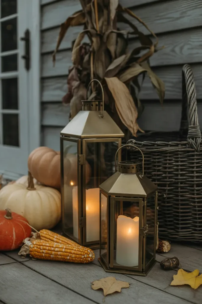 Brass Lantern Arrangement