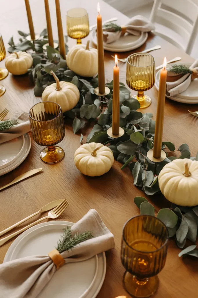 Candle and Greenery Mix