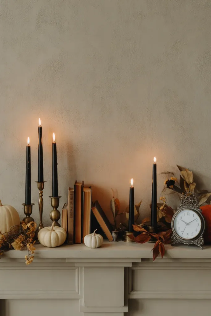 Candlelit Mantel Scene