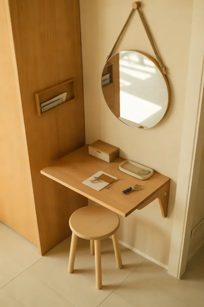 Fold-Down Entry Desk
