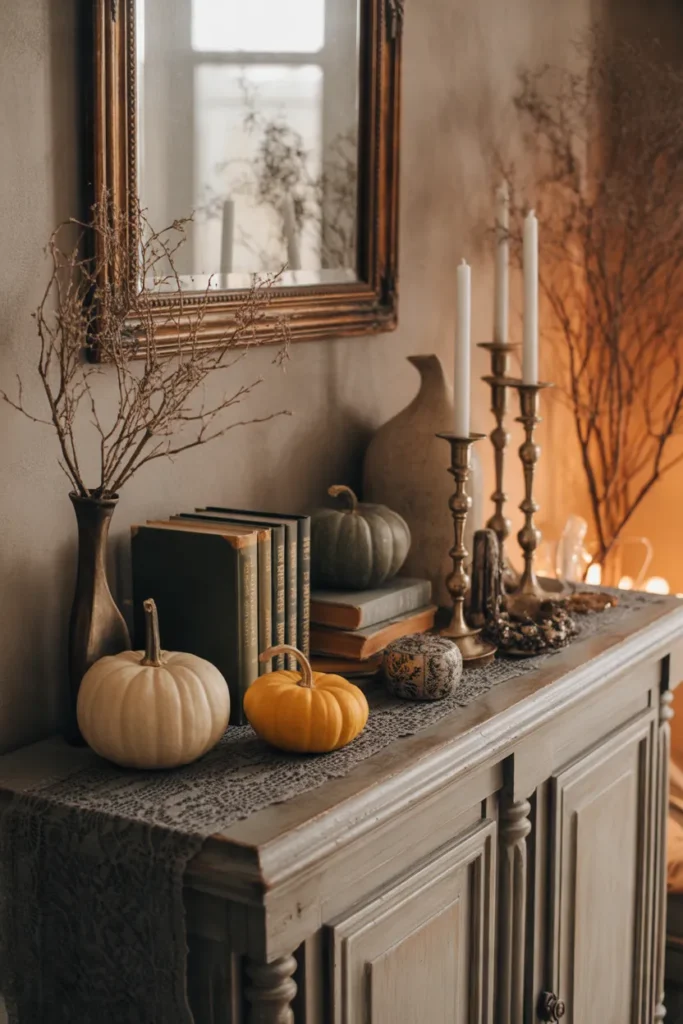 Lace-Draped Console
