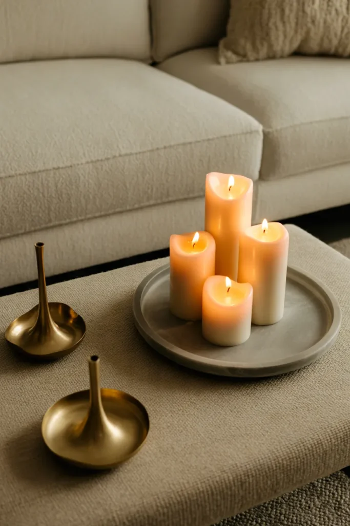 Layered Candle Arrangement
