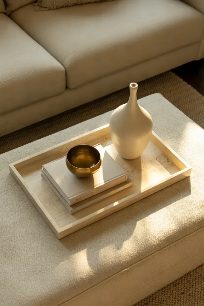 Layered Tray and Books
