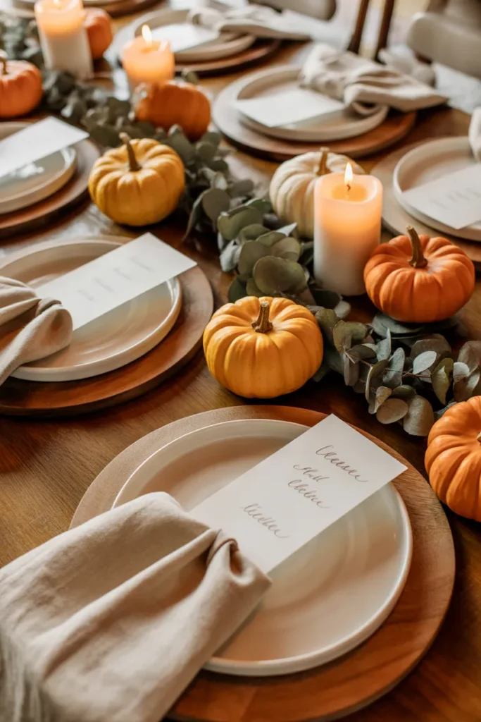 Mini Pumpkin Place Settings