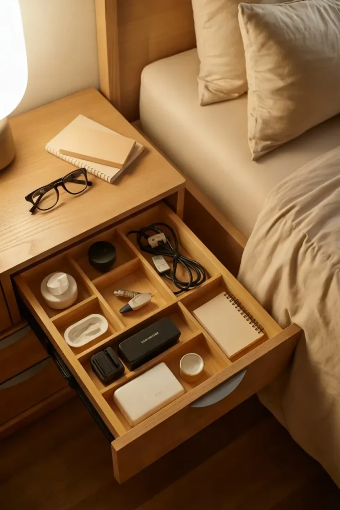 Nightstand Drawer Organizing