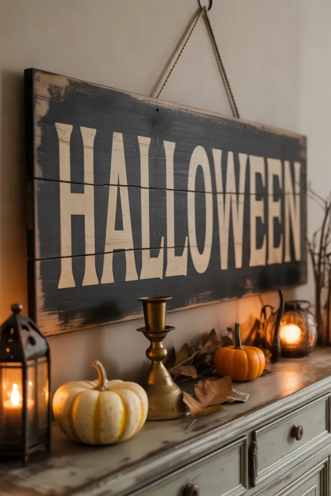 Old-Fashioned Halloween Sign
