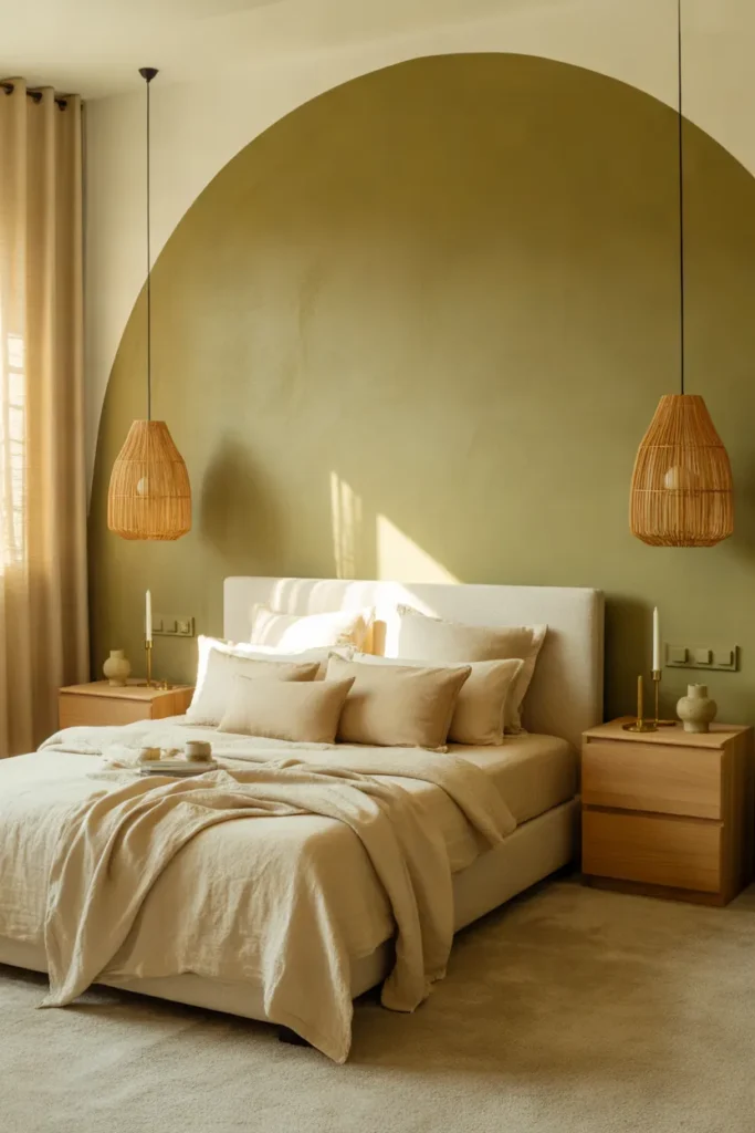 Olive Green Accent Wall