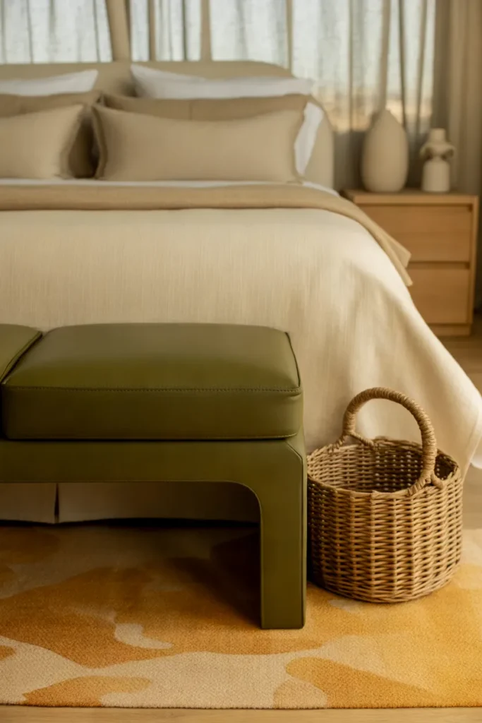 Olive Green Bench