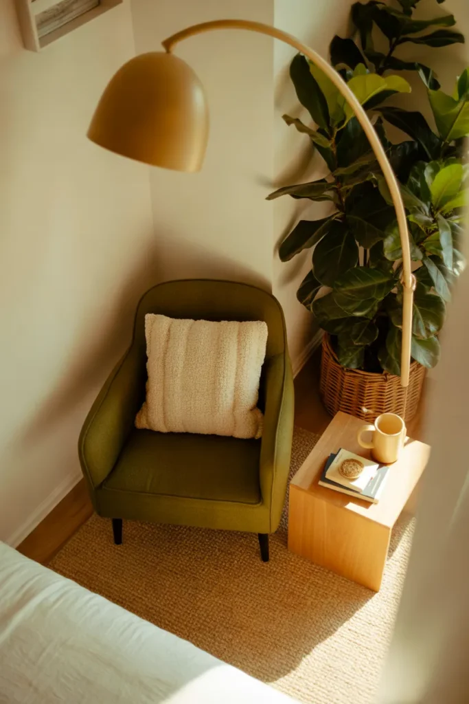 Olive Green Reading Corner