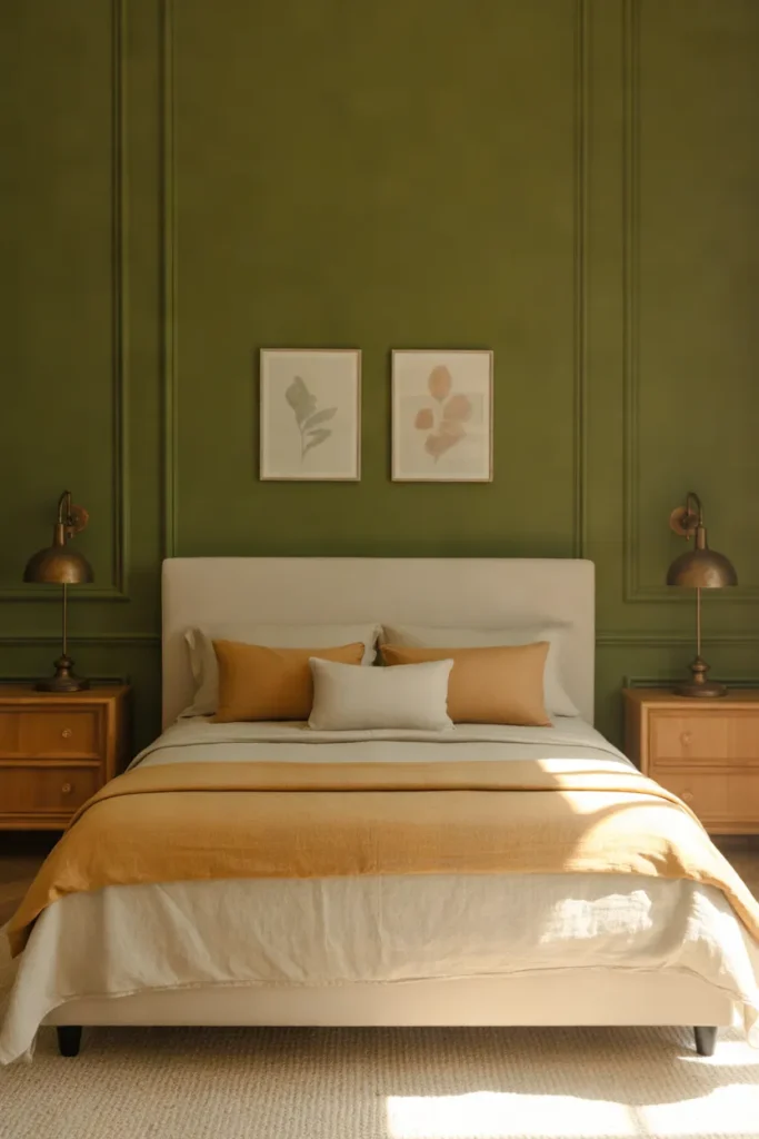 Olive Green Wall Paneling
