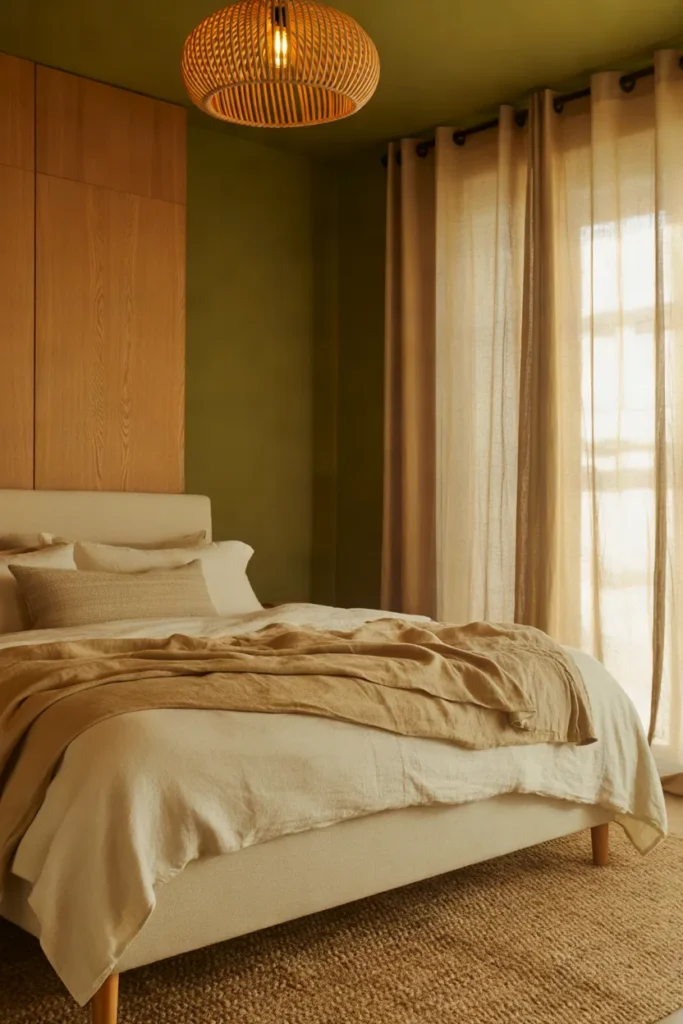 Olive Green and Wood