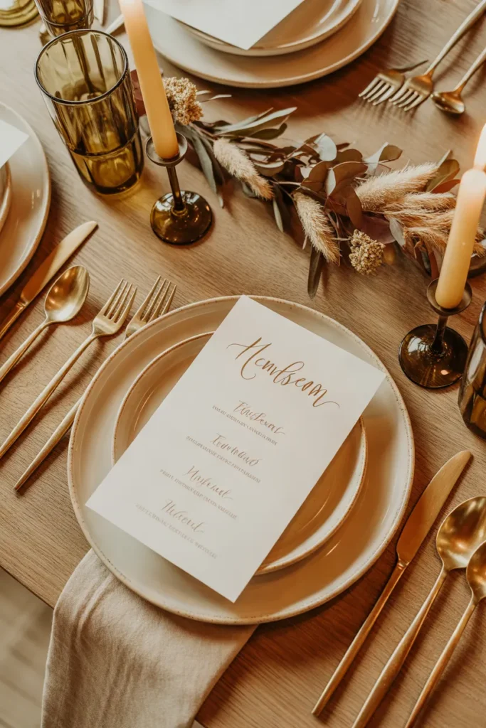Personalized Menu Cards