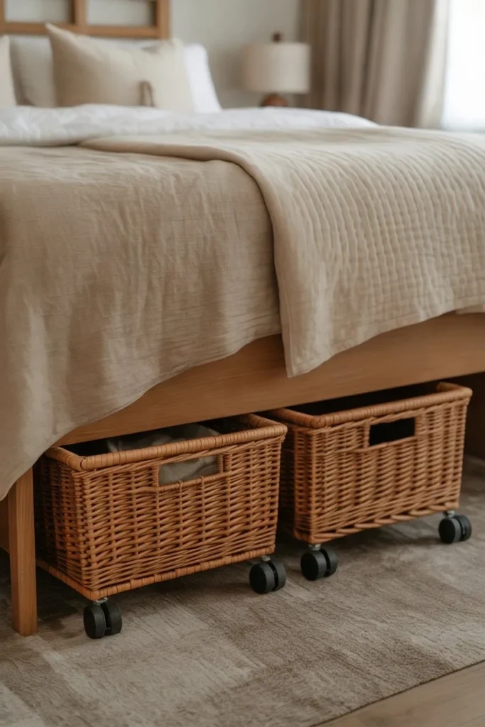 Rolling Underbed Baskets