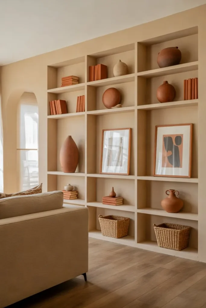 Rust Accent Bookshelf