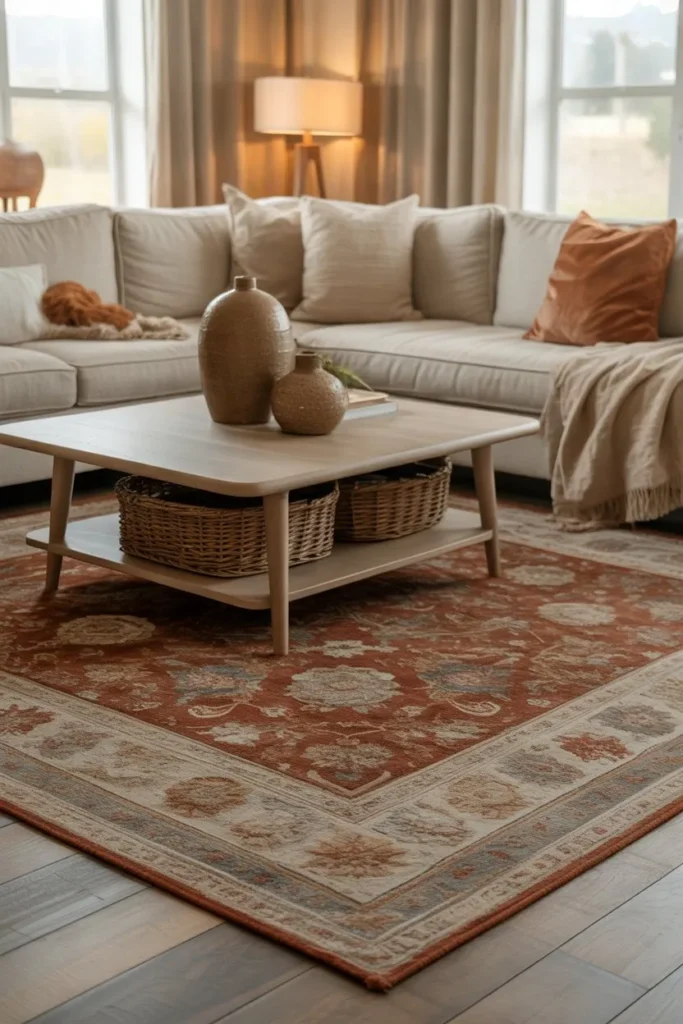 Rust Area Rug