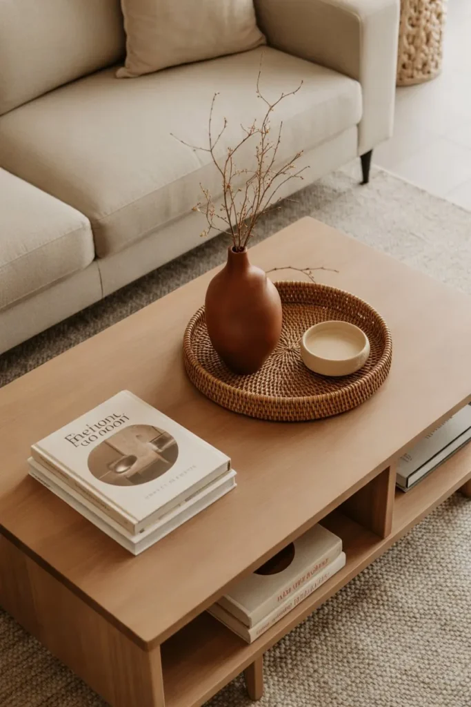 Rust Coffee Table Styling