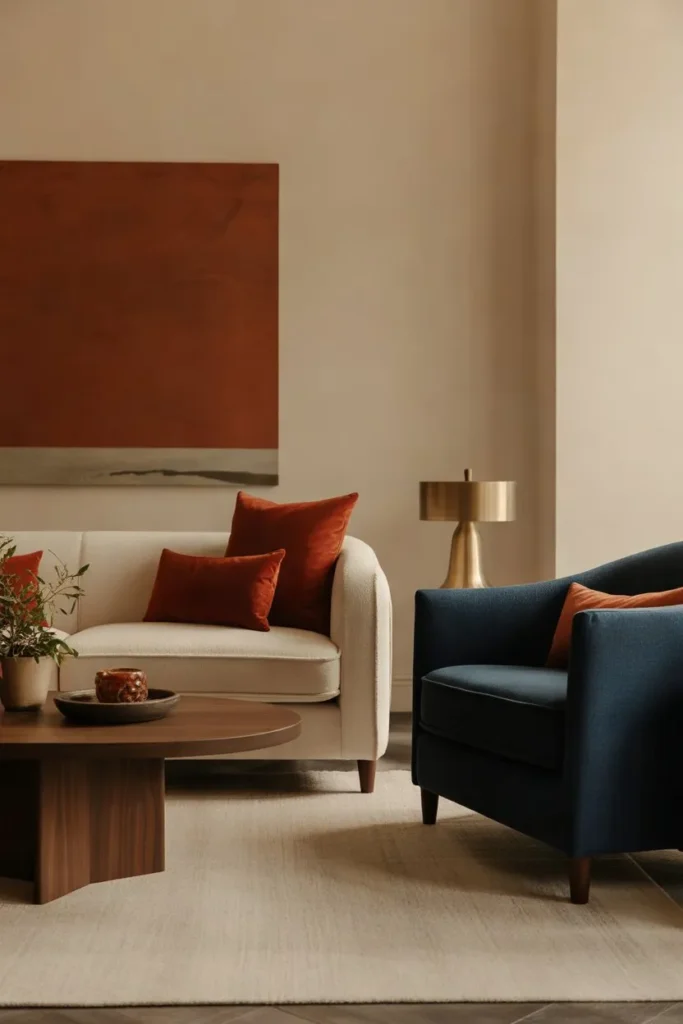 Rust and Navy Accents