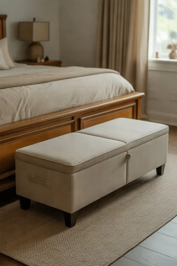 Storage Bench At Footboard