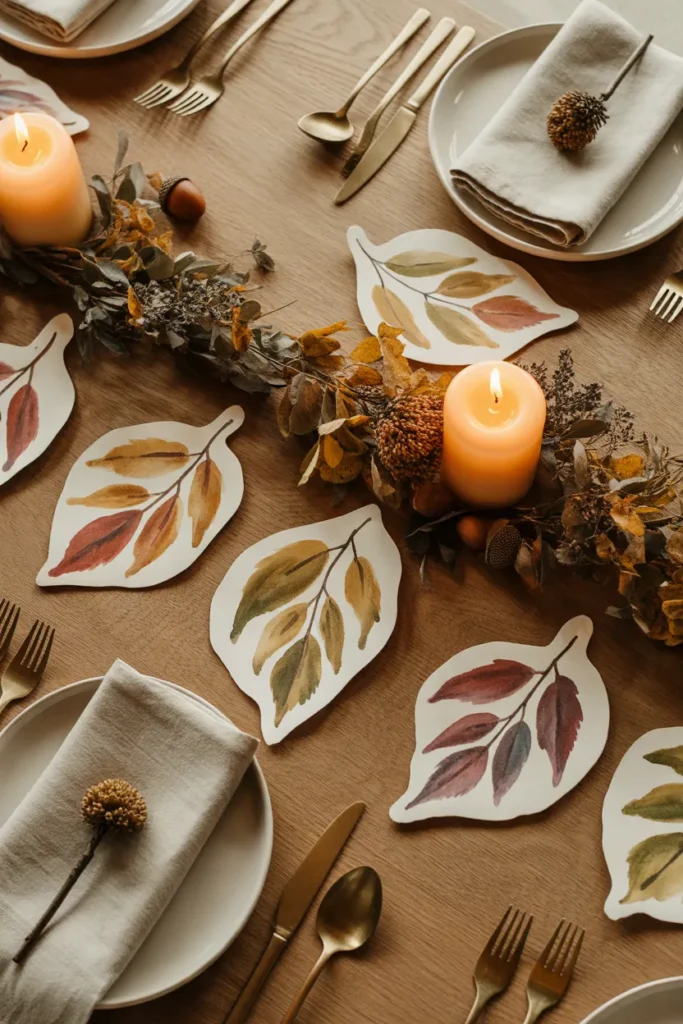 Watercolor Leaf Cards