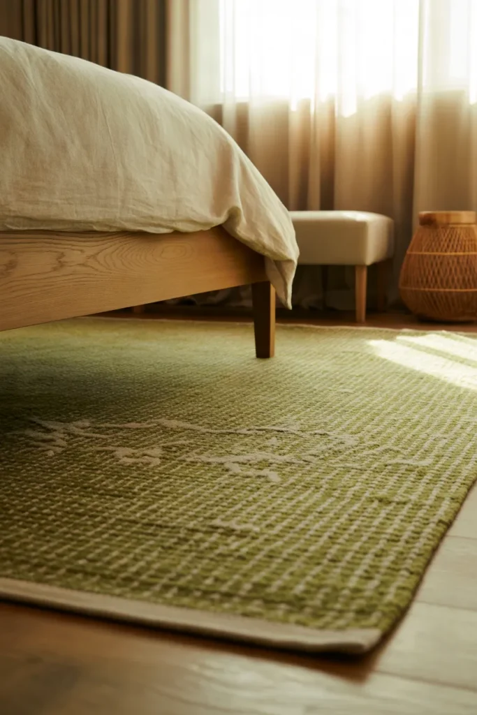 Woven Olive Green Rug
