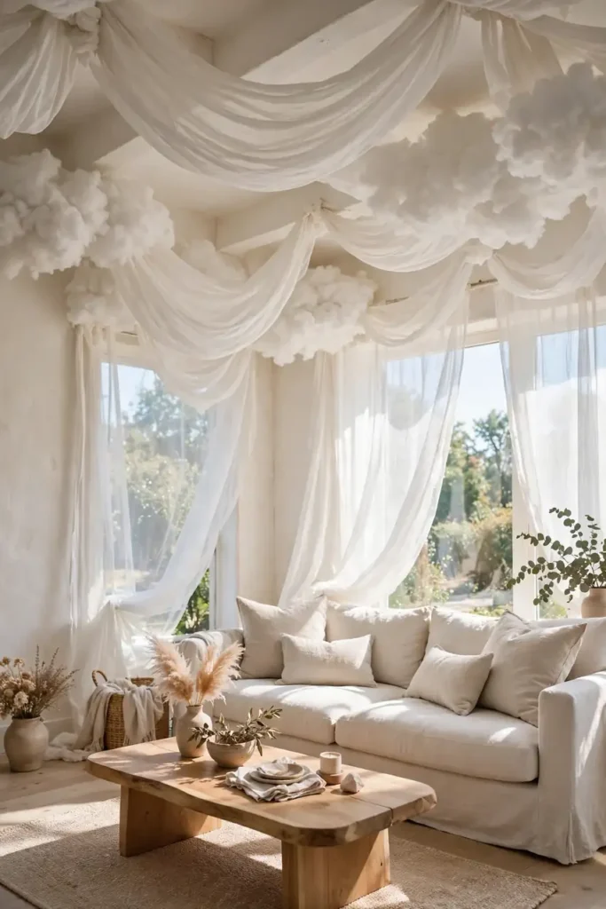 Draped Fabric Clouds