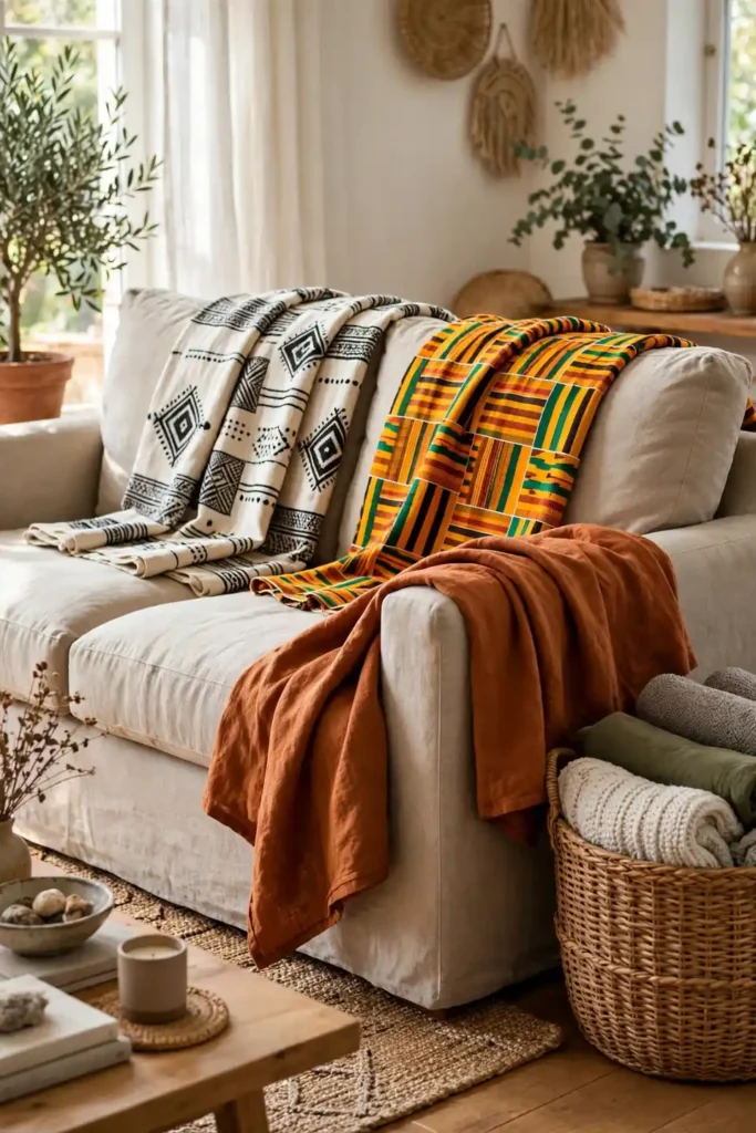 Layered Textile Throws