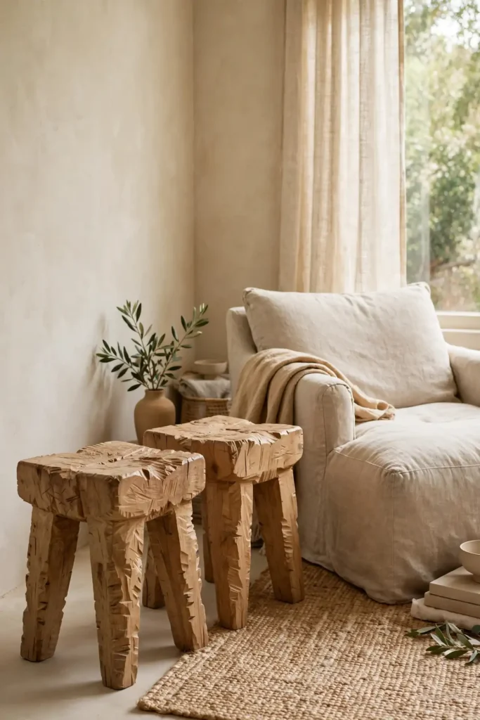 Carved Wood Stools