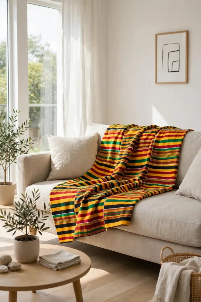 Kente Throw Blankets