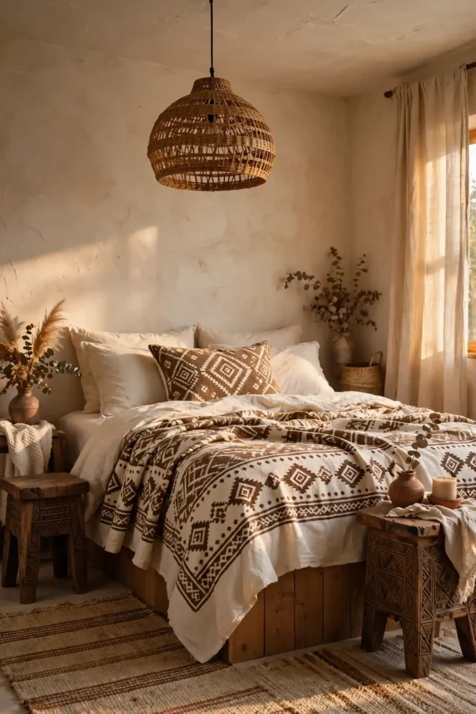 Warm afrohemian home decor ideas