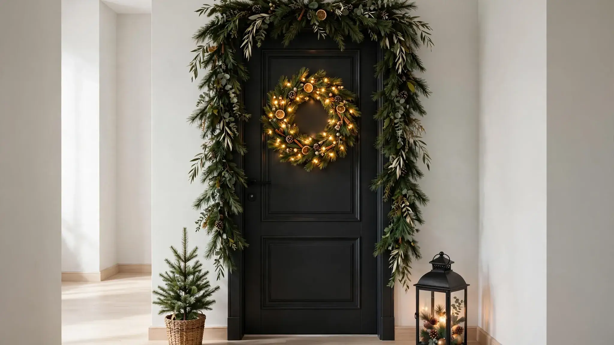 apartment christmas door decor ideas