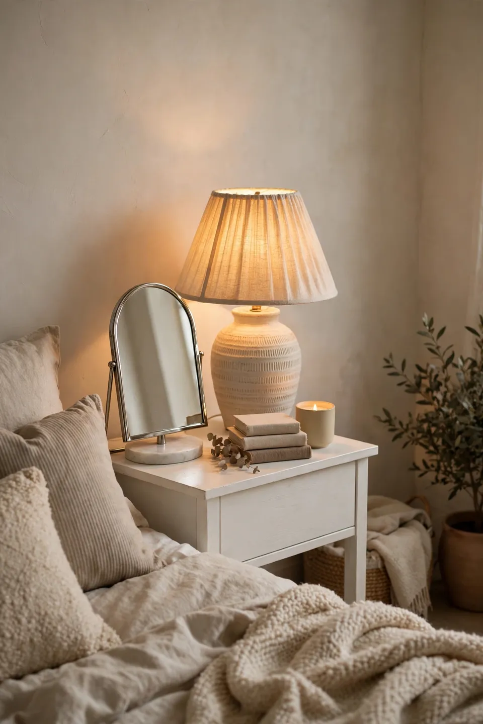 Curved Nightstand Mirrors