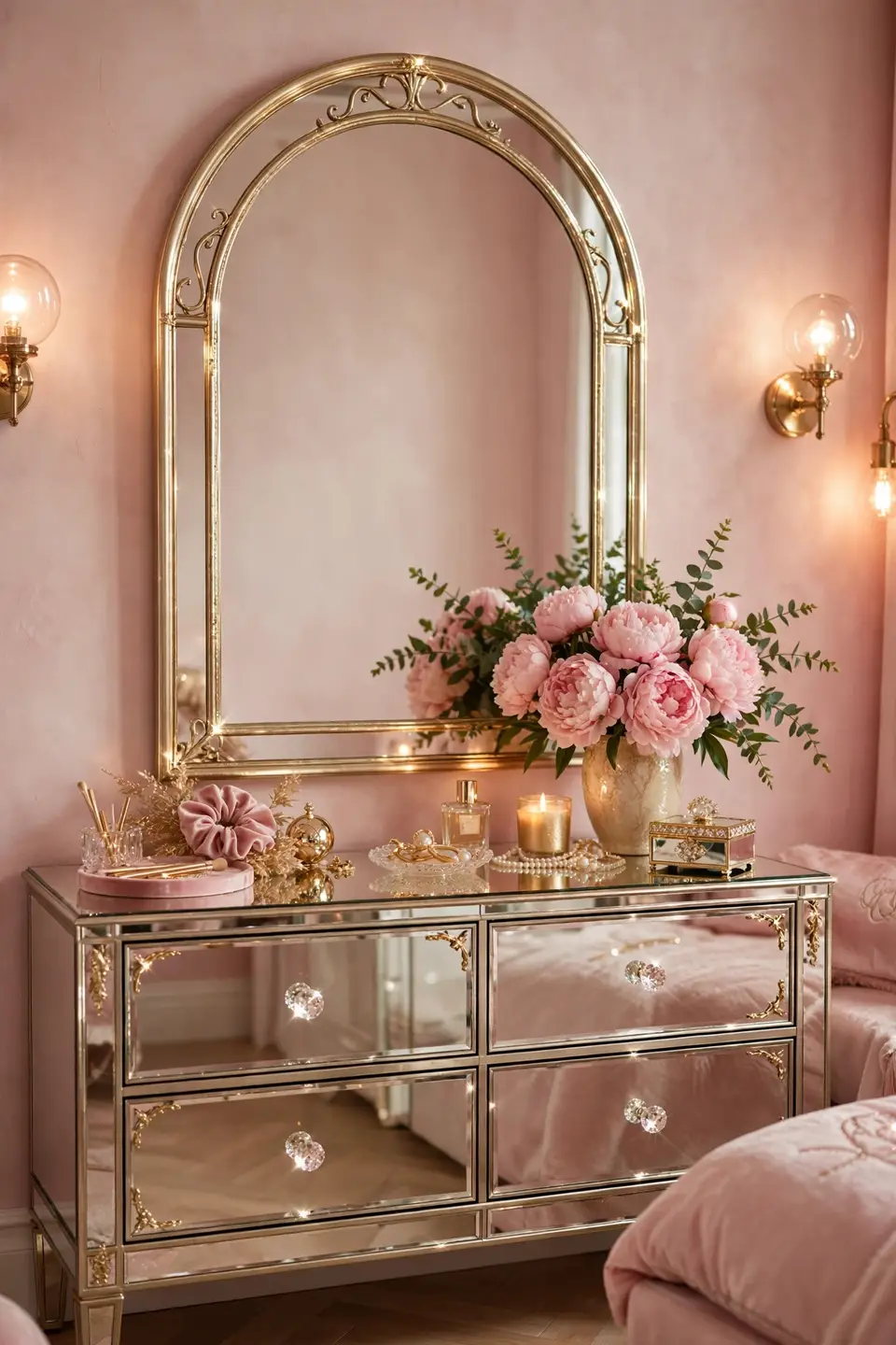 Mirrored Dresser Pairing