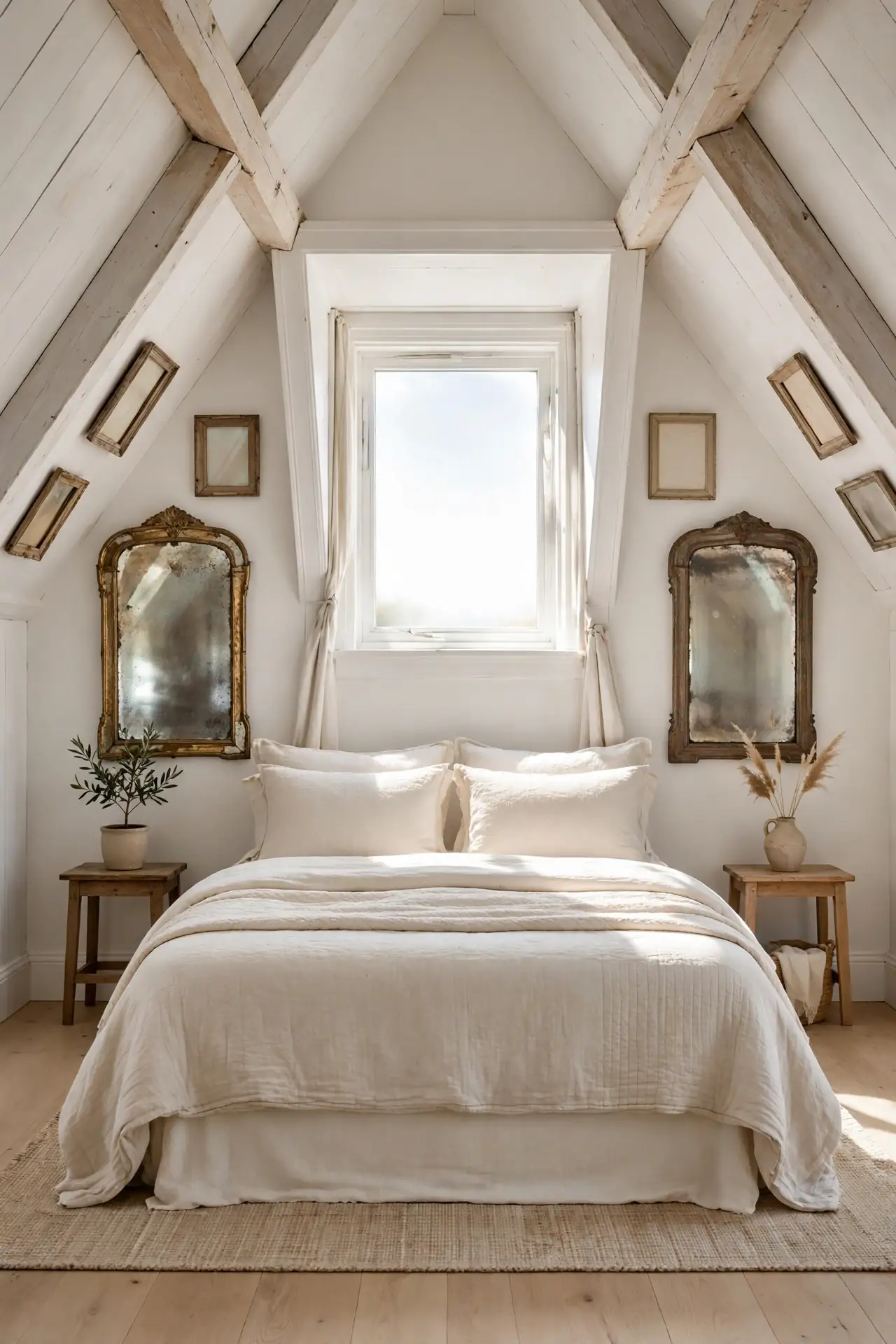 Antique Mirror Pair