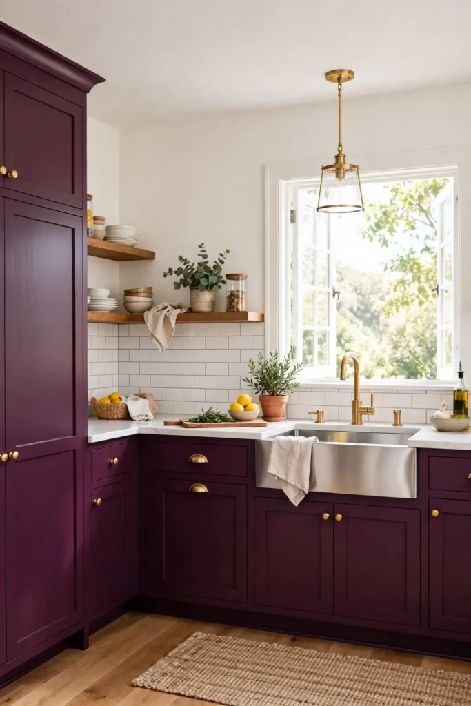 Classic aubergine kitchen cabinet ideas