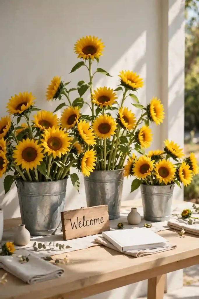 Sunflower Welcome Table