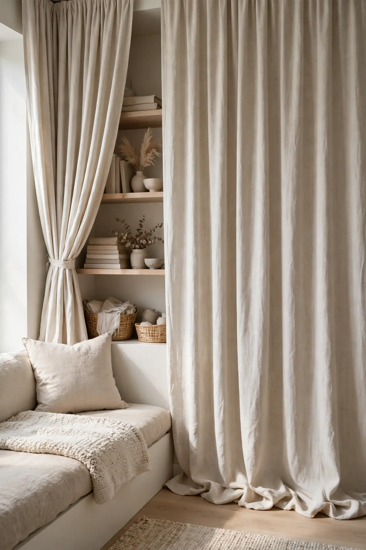 Curtain Covered Nooks