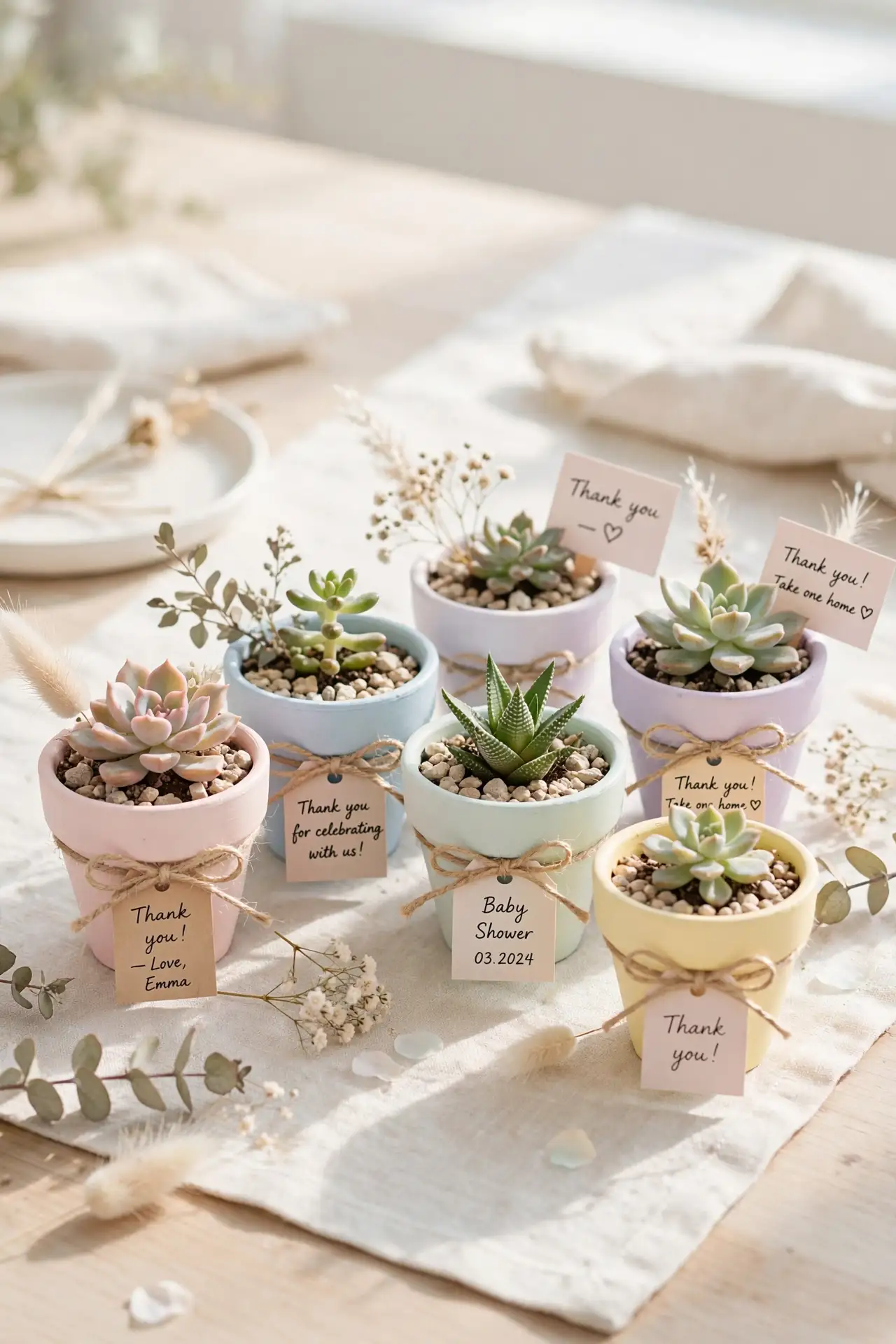 Succulent Baby Favors
