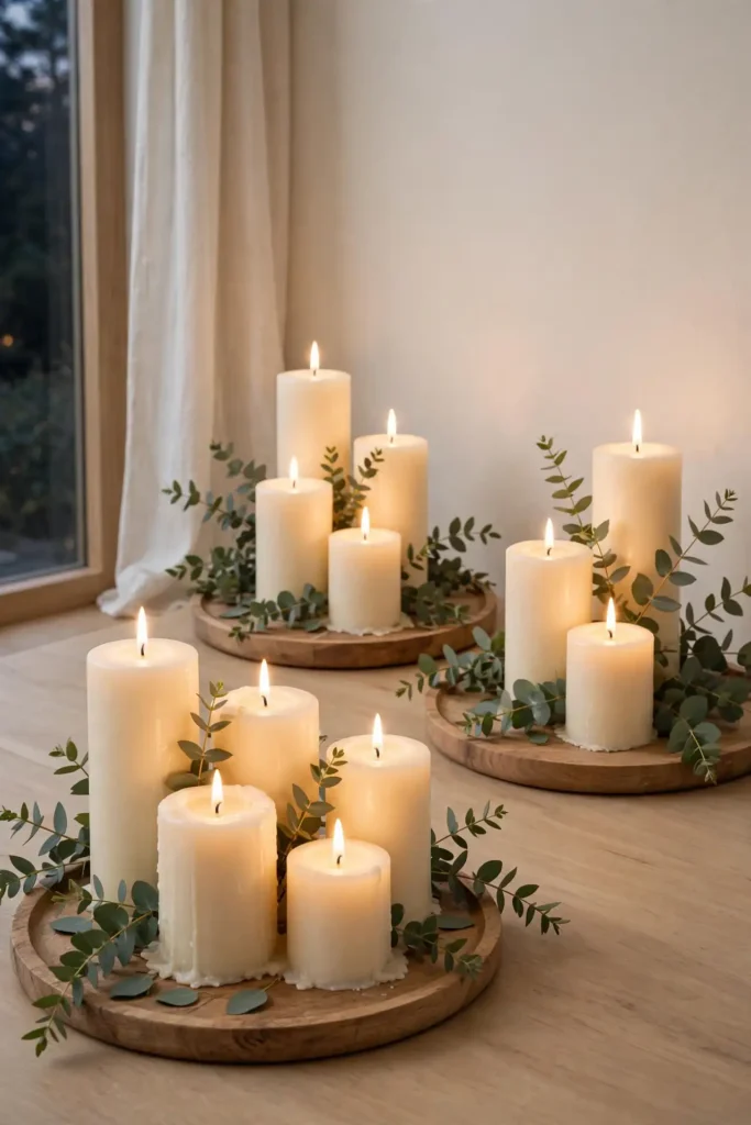 Serene Candle Clusters