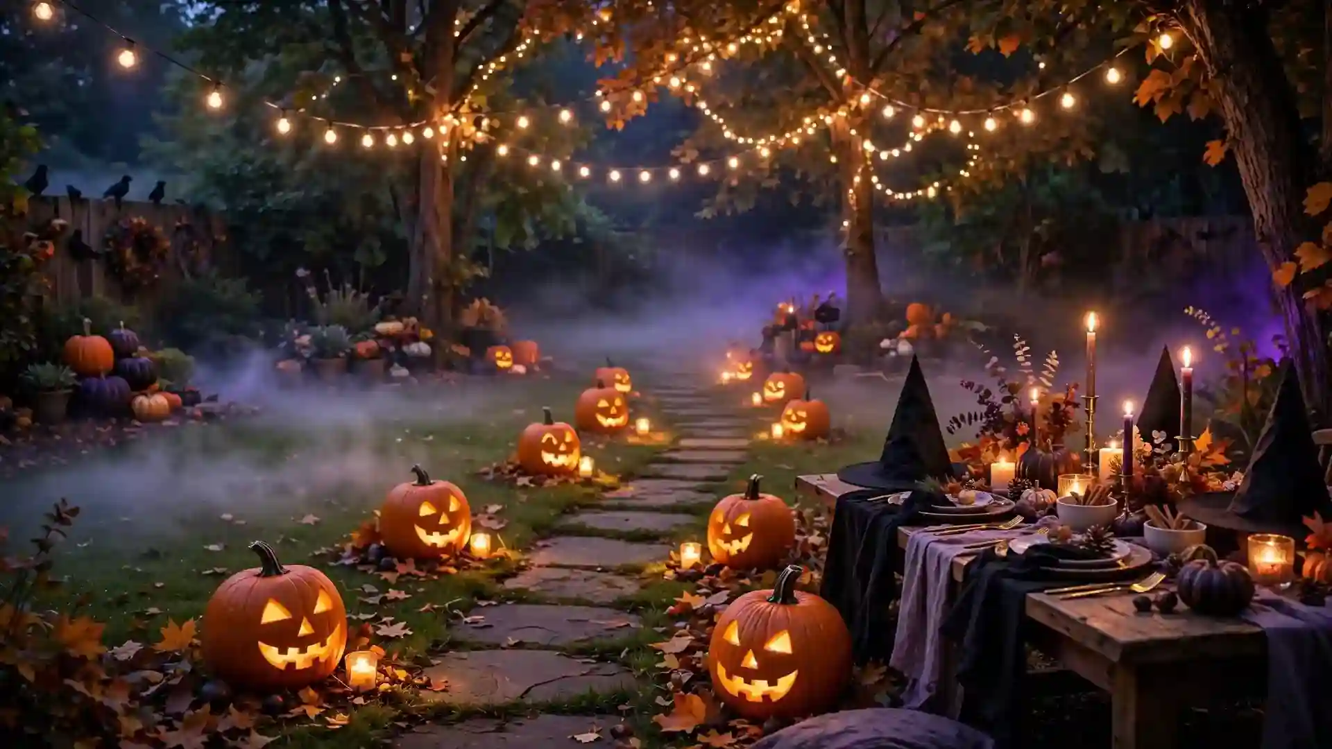 backyard halloween party ideas